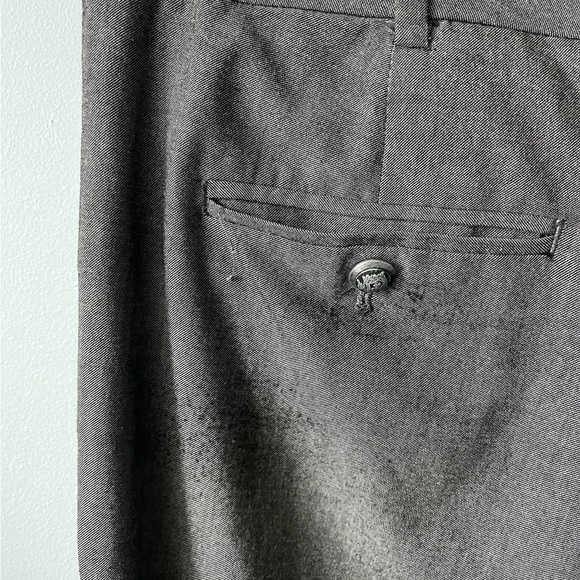 Zara grey zippered button hook tapered trousers size Small - Picture 11 of 12